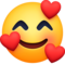 Smiling Face with Hearts emoji on Facebook